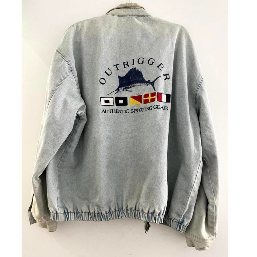 vintage marina yachting denim jacket XXL